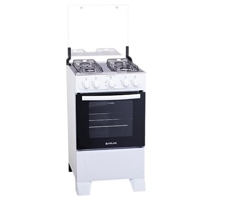 Fogão Atlas 4 Bocas Mesa de Inox Coliseum Plus Branco