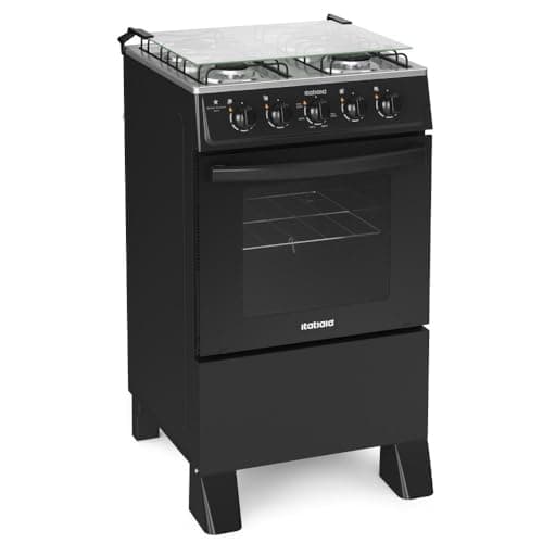 Fogão Itatiaia 4 Bocas Star Clean New Preto