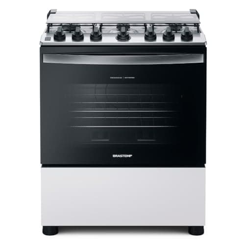 Fogão Brastemp 6 Bocas Branco Com Botões Removíveis E Exclusivo Aro Protetor - BFS6NCB BIVOLT
