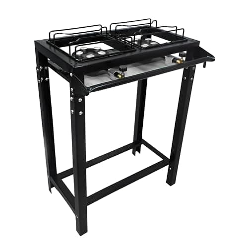 Fogão 2 Bocas Industrial Alta Pressão Preto C/Mangueira