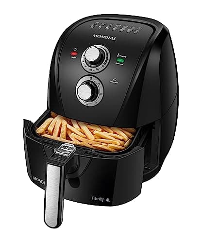 MONDIAL Fritadeira Sem Óleo Air Fryer 4L, Preto/Prata, 1500W, 220V - AFN-40-BFS