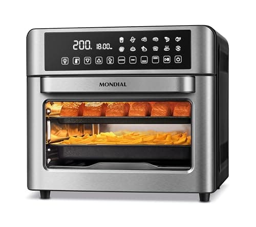 MONDIAL Fritadeira Air Fryer Forno Oven Digital 25L, Preto/Inox, 2000W, 110V - AFO-25L-BI