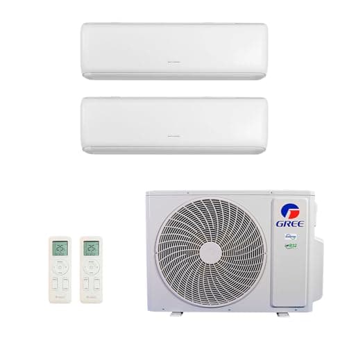 Ar Condicionado Bi Split Gree Inverter G Max 18.000 Btus (1x Hi Wall 12.000 + 1x Hi Wall 9.000) Quente e Frio 220v R-32
