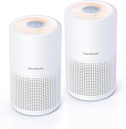 Purificador de ar HEPA, filtro de ar, purificador de ar silencioso com luz noturna, pequeno purificador de ar portátil para casa, escritório, sala de estar (2)