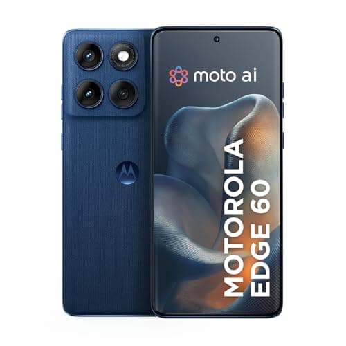 Smartphone Motorola Edge 60 5G - 512GB 24GB (12GB RAM+12GB Ram Boost) Tela Quad-Curve moto AI 50MP Sony Camera ultrarresistencia militar IP68 + IP69 - Azul Marinho