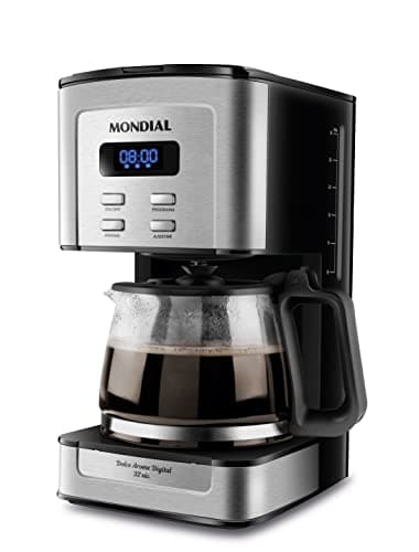 MONDIAL Cafeteira Elétrica Dolce Arome Digital, Preto/Inox, 800W, 110V - C-44-32X-SDI