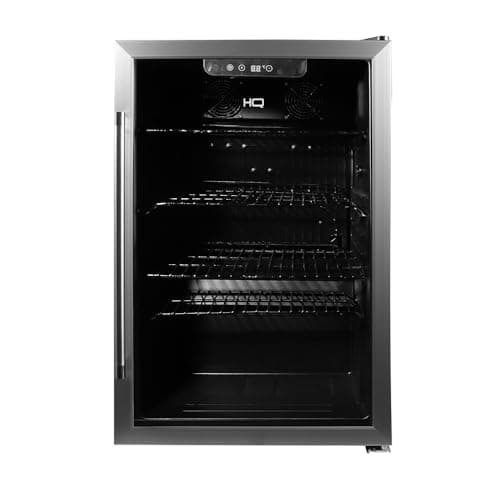 Cervejeira Expositor Vertical HQ Vidro Duplo 125 Litros Preta e Inox HQ-125CEVPV (220, Volts)