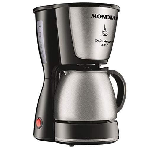 MONDIAL Cafeteira Elétrica Dolce Arome, Preto/Inox, 550W, 110V - C-34 JI 15X