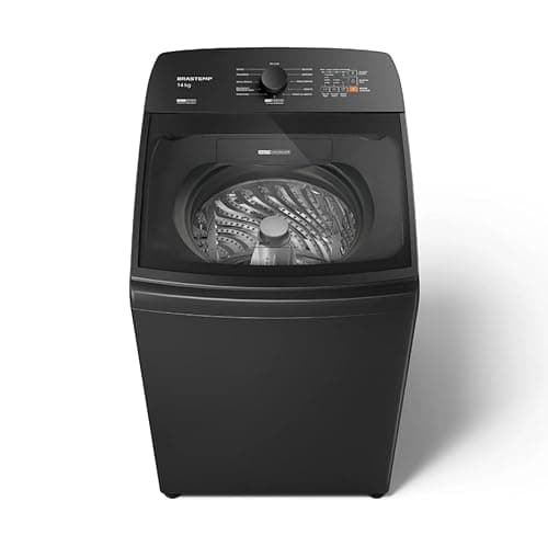 Máquina de Lavar Cinza Platinum Brastemp 14kg com Smart Sensor e Função Reduzir Tempo - BWJ14A9 220v